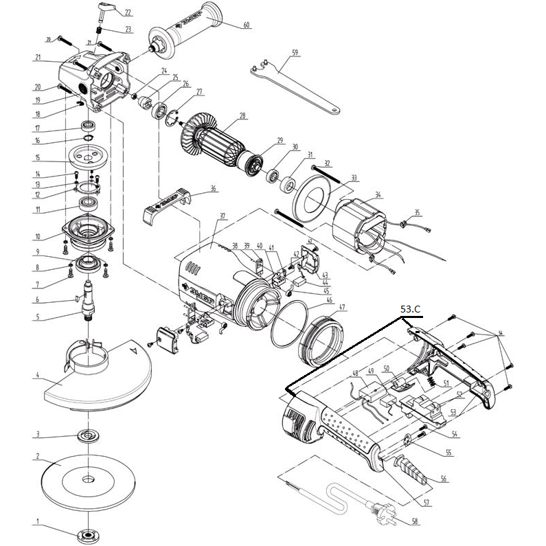 УШМ (Болгарка), 230 мм УШМ-П230-2400 ПВ