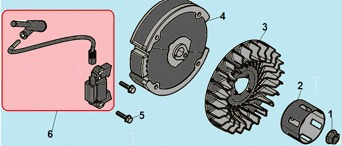 13 МАГНЕТО - МАХОВИК КУЛЬТИВАТОР CHAMPION ВC6712