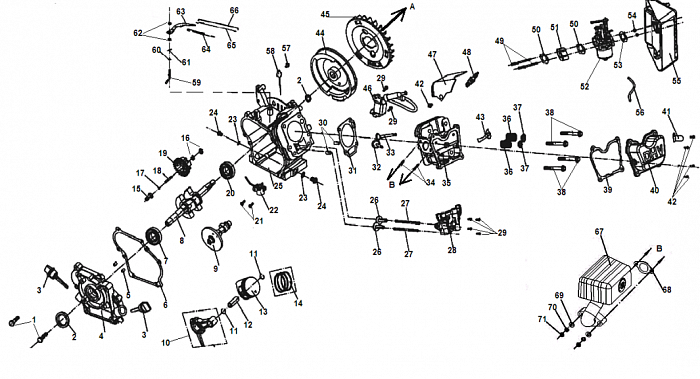 3 КАРБЮРАТОР - ПОРШЕНЬ  -  КОЛЬЦА  -  МАГНЕТО - МАХОВИК МОТОПОМПА CHAMPION GP40