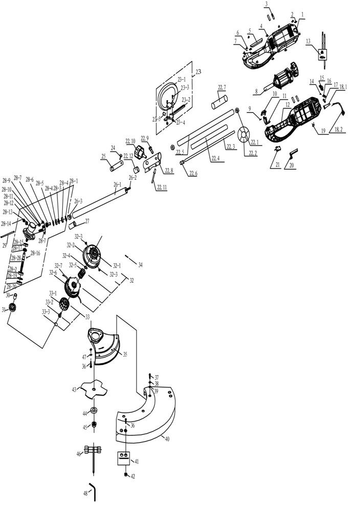 ЗАПЧАСТИ ДЛЯ ТРИММЕРА ЭЛЕКТРИЧЕСКОГО ELITECH ЕТ 1000 (ДО 2015 ГОДА)