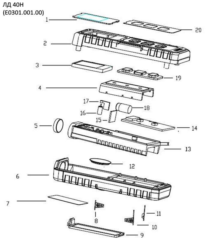 ЗАПЧАСТИ ДЛЯ ДАЛЬНОМЕРА ЛАЗЕРНОГО ELITECH ЛД 40Н (E0301.001.00)
