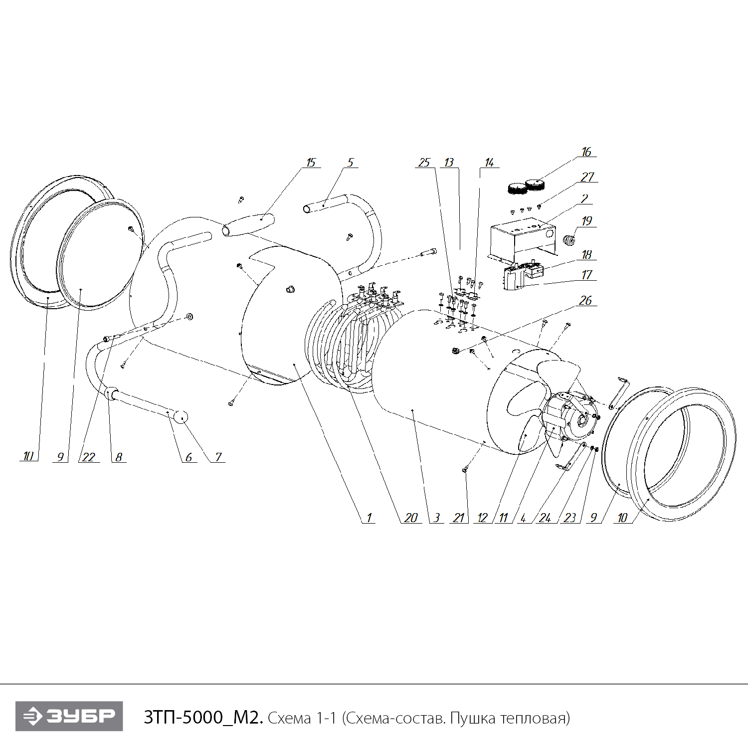 Пушка тепловая, М2 ЗТП-5000_М2