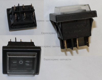 Переключатель клавишный 1-0-2-положения 6-клемм: ТП2ЕР